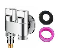 G12 Valvola Doppio Rubinetto 1 in 2 Out per Lavatrice WC Controllo Acqua
