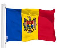G128 Moldova Moldovan Flag | 3x5 Ft | LiteWeave Pro Series Printed 150D Polyester | Country Flag, Indoor/Outdoor, Vibrant Colors, Brass Grommets, Thicker and More Durable Than 100D 75D Polyester