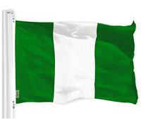G128 Nigeria Nigeria Flag 3x5 ft Printed Brass Grommet 150d Polyester Flag Indoor/Outdoor - Much Thicker More Durable 100d 75d Polyester