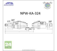 G1waj Semiasse Ajs Per Kia Cee'd 2 Volumi /Coda Spiovente Diesel 2006>2012