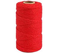 G2PLUS 100m Spago di Cotone Rosso: 2 mm Cordoncino in Cotone per Confezioni Regalo,Decorazioni Fai da Te e Artigianale,Giardinaggio,Panettiera