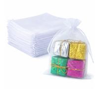 G2PLUS 100PCS Bianco Sacchetti Organza,13x18cm Sacchetti Organza Gioielli