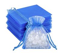 G2PLUS 100PCS Blu Sacchetti Organza,7x9cm Sacchetti Organza Gioielli