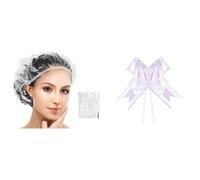 G2PLUS 100PCS Cuffie Doccia e 10PCS Fiocchi Bianchi Iridescente