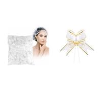 G2PLUS 100PCS Cuffie Doccia e 10PCS Fiocchi Matrimonio Bianchi