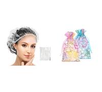 G2PLUS 100PCS Cuffie Doccia e Sacchetti Organza con Blu Rosa