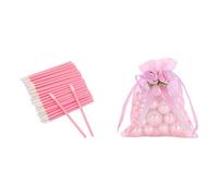 G2PLUS 100PCS Monouso Lip Gloss e Sacchetti Organza con Rosa