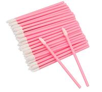 G2PLUS 100PCS Monouso Lip Gloss Pennelli Labbra Microbrush Rosa Lip Brush Applicatore Labbra Lip Gloss Applicatore Makeup Tool