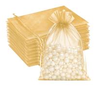 G2PLUS 100PCS Oro Sacchetti Organza,13x18cm Sacchetti Organza Gioielli