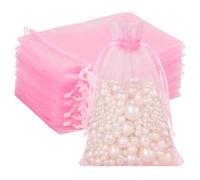G2PLUS 100PCS Rosa Sacchetti Organza,13x18cm Sacchetti Organza Gioielli