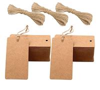G2PLUS 200PCS Etichette in Carta Kraft,4.5x9cm Tag Regalo,Tag Marrone