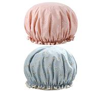 G2PLUS 2PCS Cuffia da Doccia,Cappelli da Doccia Impermeabili,Cuffia da Bagno a Riutilizzabile,per Donna Salone,uso Domestico