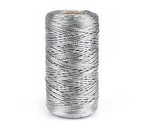 G2PLUS Filo Argento 100M 1.5MM - Spago Metallico per Gioielli, Corda per Creazione di Gioielli, Regalo o Ornamenti per Alberi di Natale