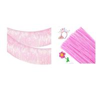 G2PLUS Guirlande di Frange Metalliche e 100 PCS Steli Ciniglia