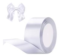 G2PLUS Nastro di Raso Bianco Nastro Regalo 50mm x 22M Nastro Satinato Nastri per Rifiniture Cucito per Confezionare Regali,Mazzi di fiori,Abbellire e Tanti Altri