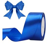 G2PLUS Nastro di Raso Blu Nastro Regalo 40mm x 22M Nastro Satinato Nastri per Rifiniture Cucito per Confezionare Regali,Mazzi di fiori,Abbellire e Tanti Altri