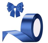 G2PLUS Nastro di Raso Blu Scuro Nastro Regalo 40mm x 22M Nastro Satinato Nastri per Rifiniture Cucito per Confezionare Regali,Mazzi di fiori,Abbellire e Tanti Altri