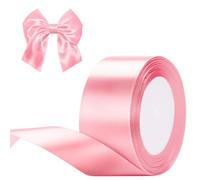 G2PLUS Nastro di Raso Rosa Nastro Regalo 50mm x 22M Nastro Satinato Nastri per Rifiniture Cucito per Confezionare Regali,Mazzi di fiori,Abbellire e Tanti Altri