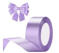 G2PLUS Nastro di Raso Viola Chiaro Nastro Regalo 40mm x 22M Nastro Satinato Nastri per Rifiniture Cucito per Confezionare Regali,Mazzi di fiori,Abbellire e Tanti Altri
