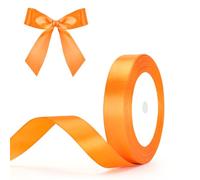 G2PLUS Nastro Raso Arancione Satinato Rosso 20mm x 22m - Per Confezione Regali Natale, Compleanni, Matrimoni - Nastri Rosso per Feste, Bomboniere e Pacchi Regalo
