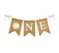 G2PLUS Uno Striscione per Seggiolone ONE et Motivo Crisantemo Bandierine Compleanno,Striscione Buon Compleanno 1 anno