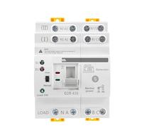 G2R Automatic Transfer Switch Din Rail ATS Dual Power Electrical Selector Switches Uninterrupted Power 25A 40A 63A 110V 220(220V,G2R 2P 63A)