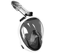 G2RISE Maschera da Snorkeling Pieno Facciale, Maschera Subacquea Set con Supporto per Lo Snorkeling Rimovibile, Antiappannamento e Design Pieghevole per Adulti Bambini