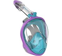 G2RISE Maschera da Snorkeling Pieno Facciale, Maschera Subacquea Set con Supporto per Lo Snorkeling Rimovibile, Antiappannamento e Design Pieghevole per Adulti Bambini