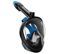 G2RISE Maschera da Snorkeling Pieno Facciale, Maschera Subacquea Set con Supporto per Lo Snorkeling Rimovibile, Antiappannamento e Design Pieghevole per Adulti Bambini (Nero Blu, S/M)