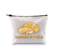 G2TUP Borsa per il trucco con palla pitone serpente amante regalo pericolo noodle trucco serpente signora borsa cosmetica serpente regalo mamma serpente proprietario regalo rettile amante degli
