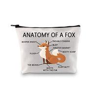 G2TUP Fox Anatomy - Beauty case da viaggio per amanti della volpe, Anatomia di una Volpe Borsa Bianca