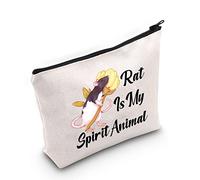 G2TUP Rat Lover Gift Rat is My Spirit Animal Makeup Bag Rat Mom Borsa cosmetica Regalo per il proprietario del topo Crazy Rat Lady Zipper Sacchetto da viaggio Regalo per gli amanti degli animali, Rat