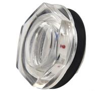 G3/4 Filettatura Maschio Olio Vetro Visore Compressore D'aria in Plastica Trasparente Raccordo con Guarnizione O-Ring per Serbatoio Pneumatico Idraulico Monitoraggio Livello Accessorio Nero Rosso
