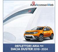 G3 Deflettori Aria Per Dacia Sandero 13-20 Antivento Antiturbo 19.728 Neri Fume