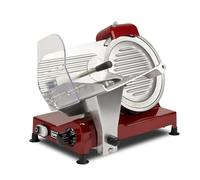 G3 Ferrari G20157 Affettatrice Professionale Emilia 250, 240 W, Lama Inox 25 cm, Affilatoio integrato, Interruttore a 2 pulsanti, Spessore taglio 0-12 mm, Piedini antiscivolo, Rosso