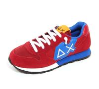 G3412 sneaker bimbo boy SUN 68 bordeaux tissue/suede shoes kids