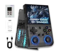 G350 Console di gioco portatile retrò,10000+ giochi,30+ emulatori,schermo IPS da 3,5″ 640*480P,console di gioco retrò,supporta WiFi multiplayer,emulatore portatile da 3200 mAh,Linux (Nero 128G)