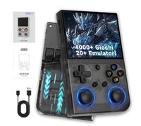 G350 Console di gioco portatile retrò,4000+ giochi,20+ emulatori,schermo IPS da 3,5″ 640*480P,console di gioco retrò,supporta WiFi multiplayer,emulatore portatile da 3200 mAh,Linux (Nero 64G)