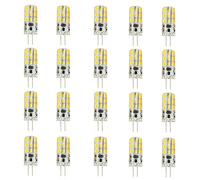 G4 LED Lampada a risparmio energetico 24 SMD 2835, 3W DC 12V Bianco Caldo 2700-3200K Adatto per ufficio, cucina, soggiorno e così via,20 pezzi (bianco caldo)