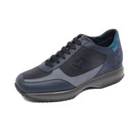 G4748 sneaker uomo HOGAN INTERACTIVE blue leather/suede/fabric shoes man