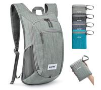 G4Free 10/15L Piccolo Zaino Pieghevole Zaino Leggero Packable Daypack Viaggi Outdoor Escursionismo Borsa a Tracolla, Grigio, 10Liters
