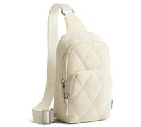 G4Free Borsa a tracolla da donna, casual, borsa da crossbody, casual, borsa da spalla alla moda, mini tasca sul petto, beige.