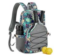 G4Free Borsa per Pickleball e Zaino per Donne e Uomini, Adatta da 2 a 4 Pagaie, Regali per Gli Amanti del Paddle, Foglia Blu, Small