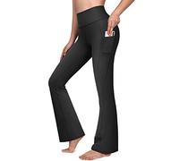 G4Free Pantaloni da Yoga da Donna a Gamba Larga con Tasche Pants a Zampa Elastico Eleganti Pantaloni da Donna Bootcut per Pilates Danza Fitness Palestra Allenamento