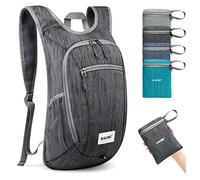G4Free Piccolo zaino pieghevole 10/15 L leggero e pieghevole Zaino da viaggio all'aperto Borsa a tracolla, nero, 15Liters, Zaino daypack