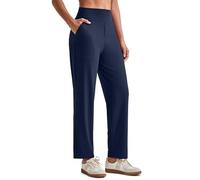 G4Free ShiftReady Pantaloni da Yoga Eleganti da Donna alla Caviglia con Tasche Elasticizzati Business Casual Pantaloni da Lavoro da Viaggio, Blu navy scuro, XX-Large Petite