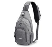 G4Free Zaino a tracolla antifurto per palestra, con foro per auricolari, per ciclismo, viaggi, escursionismo, uomo e donna, Grigio chiaro, Zaino daypack