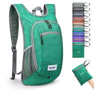 G4Free Zaino da trekking leggero da 10L/15L, ripiegabile, piccolo, per viaggio, l'aperto, borsa a tracolla pieghevole, Verde, 10L