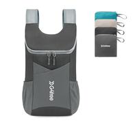 G4Free Zaino da trekking pieghevole da 11 l, piccolo zaino ultra ripiegabile, borsa da viaggio per donne e uomini, casual, da campeggio all'aperto, Grigio scuro, 11l, Moderno o minimalista