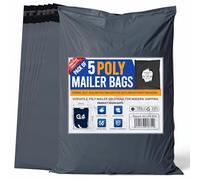 G4GADGET 5 grandi buste postali grigie, 559 mm x 762 mm, resistenti, autosigillanti, per spedizioni vintage, pacchi e spedizioni